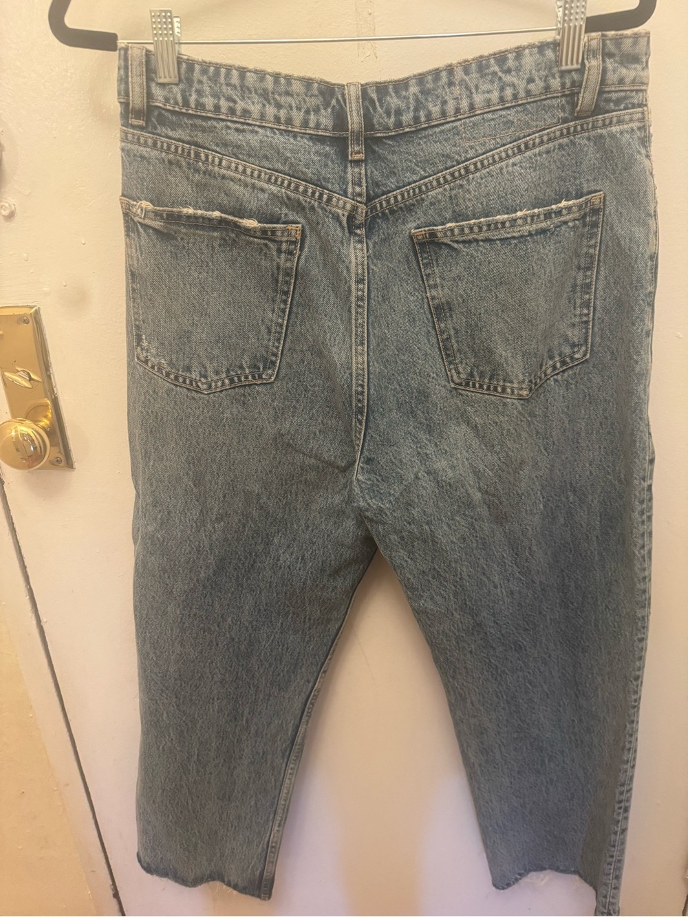 ZARA Men’s Straight Leg Jeans in Light Blue Denim - Picture 5 of 7